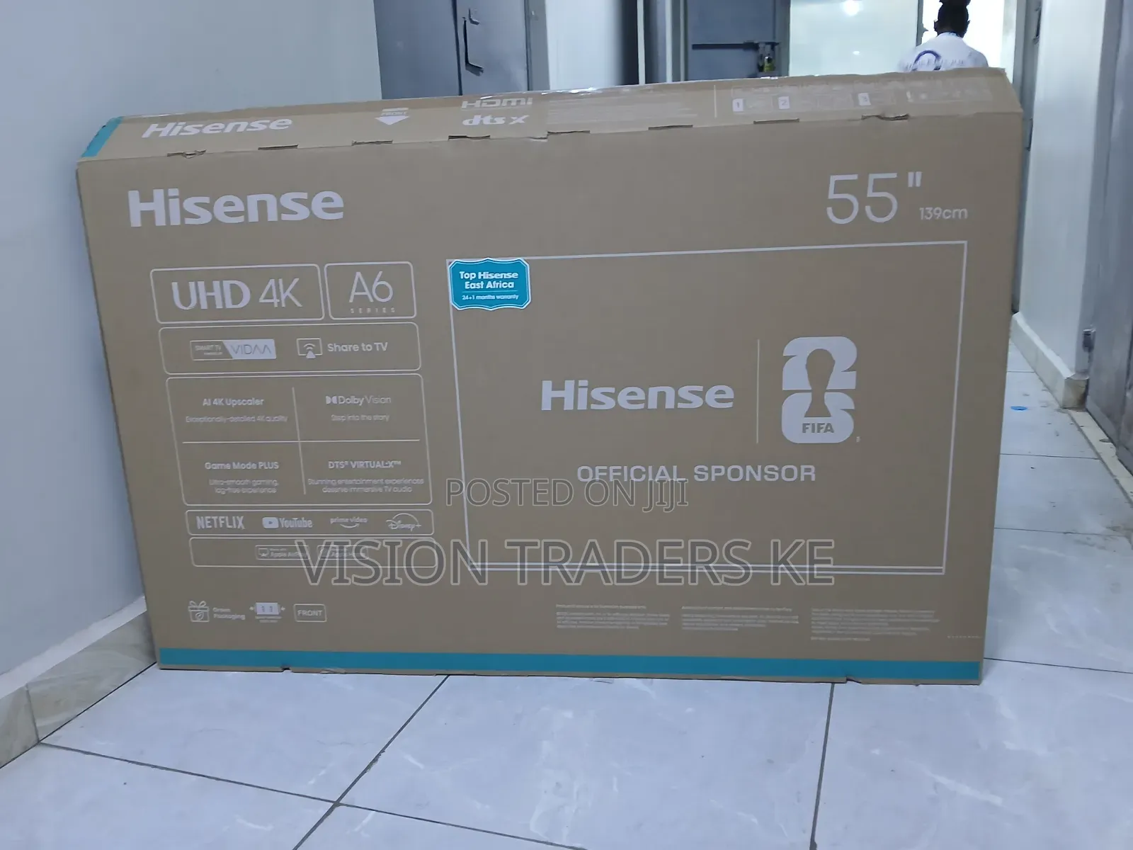 Hisense 55'' Inches Smart UHD Frameless LED TV, YouTube, Netflix