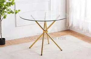 Modern 4 Seater Glass Round Table