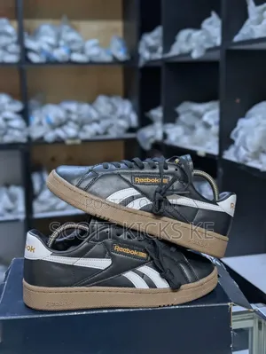 Reebok Club C Black Leather Sneakers