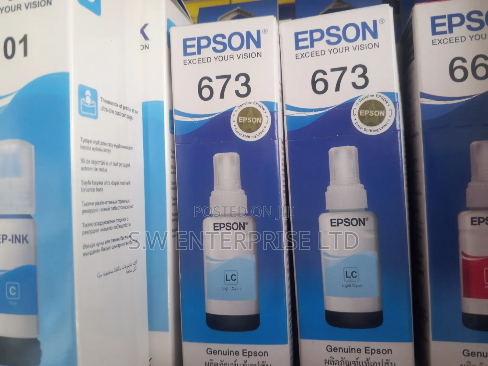 70Ml-Epson 673 Light Cyan Genuine Ink Bottle