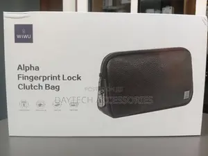 The WiWU Alpha Fingerprint Lock Clutch Bag Anti-Theft Organizer Pouch