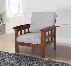 Home Office Sofa : 5-Seater Mahogany Frame Office Sofa
