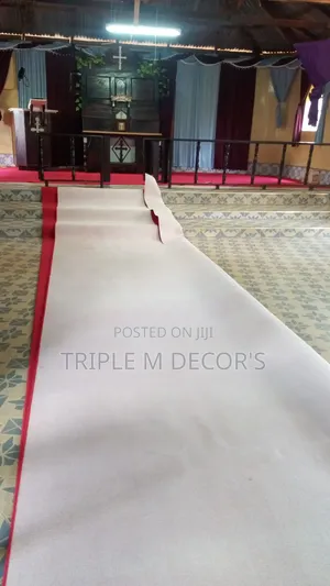 Bright Red 4mm Delta Floor Carpet for Church