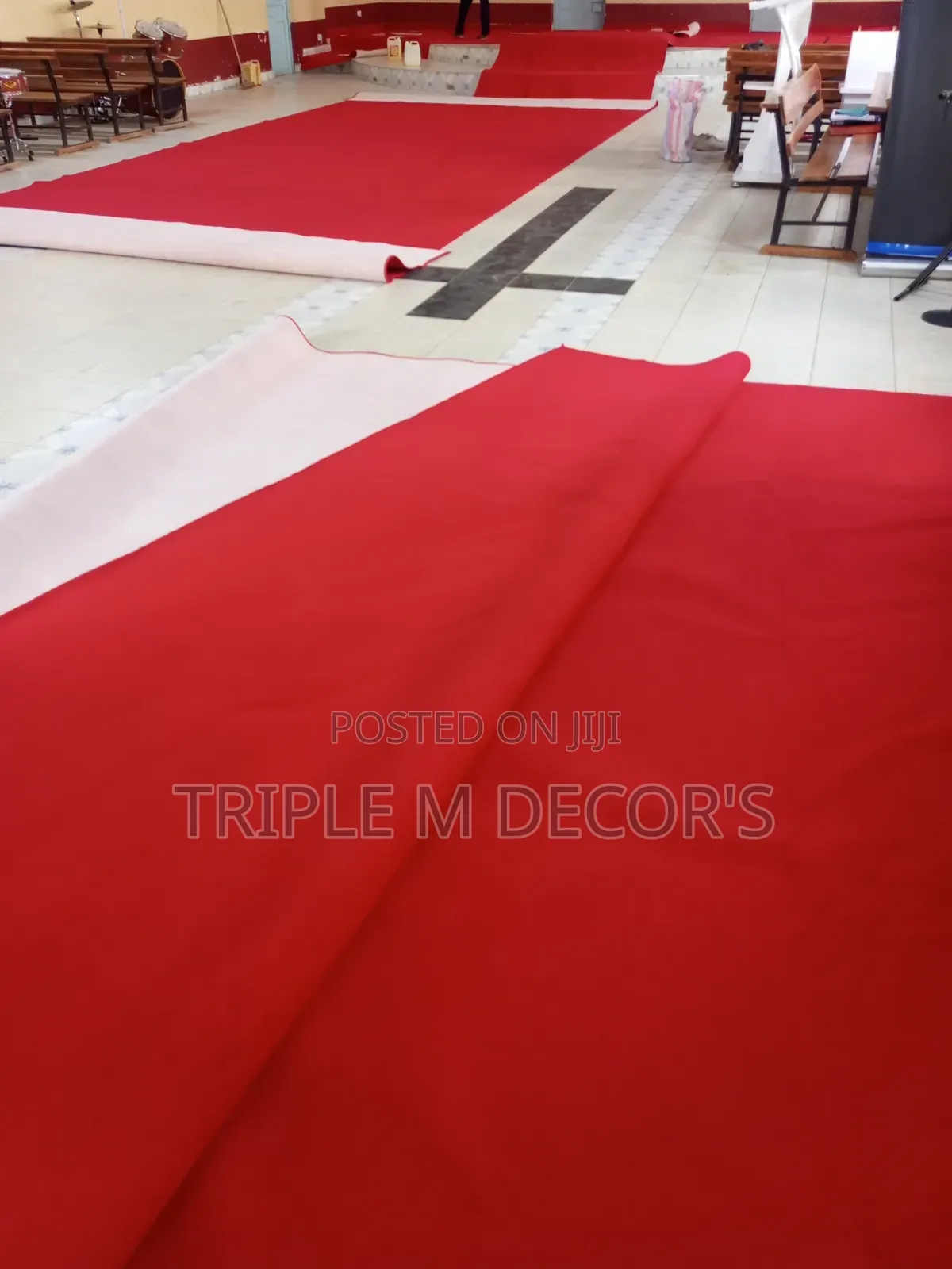 Royal Red 4mm Delta Carpet for Church Altars