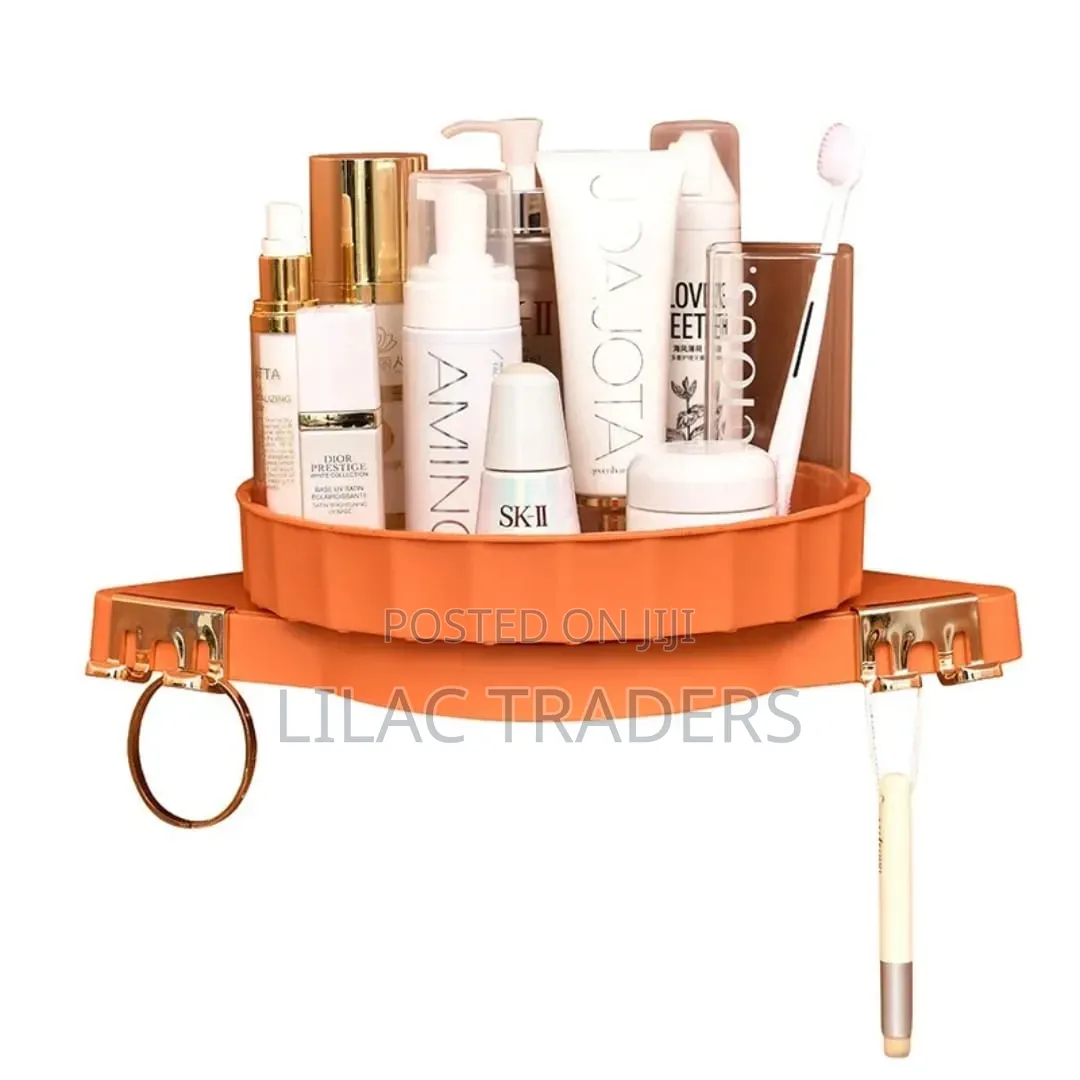 Rotating Triangle Cosmetic Organizer – Orange Gale