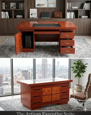Boss Office Executive 1.4m Mahogany Table #1-4