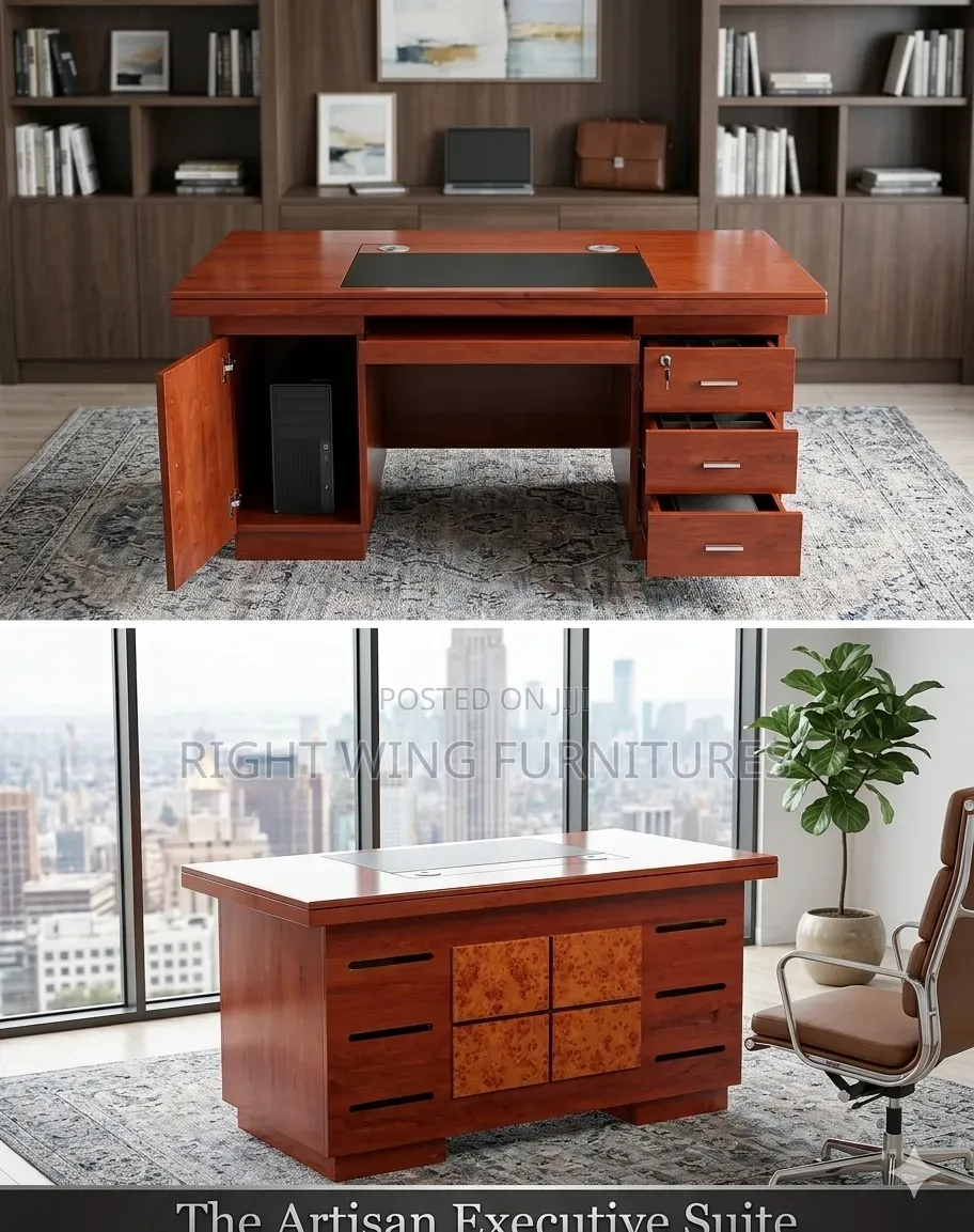 Boss Office Executive 1.4m Mahogany Table #1-4