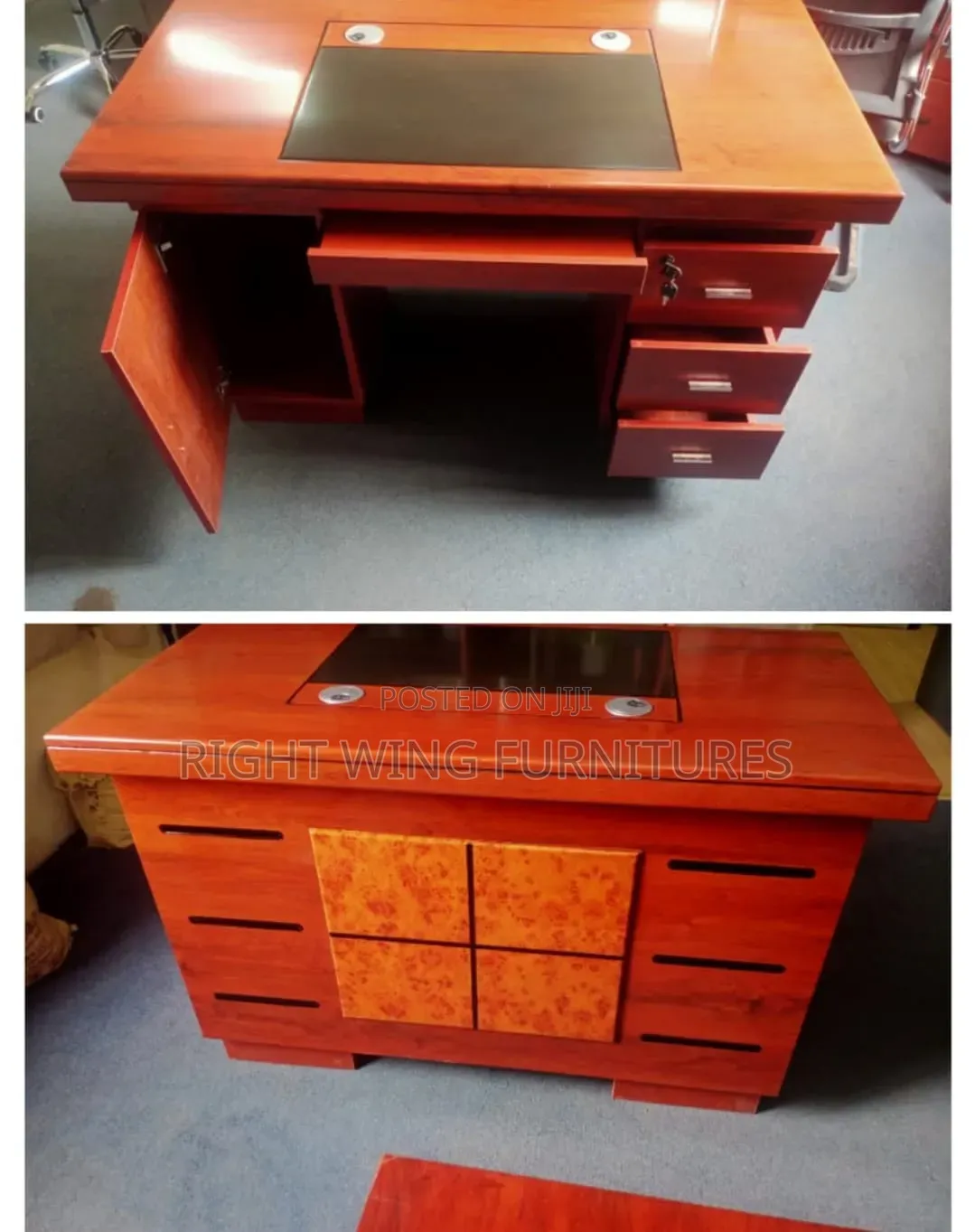 Boss Office Executive 1.4m Mahogany Table #1-4
