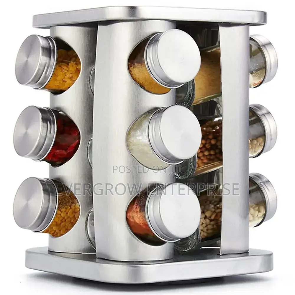 12jar Rotating Carousel Spice Rack