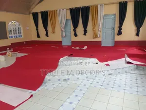 Soft Durable 4mm Delta Red Church Stage Carpet
