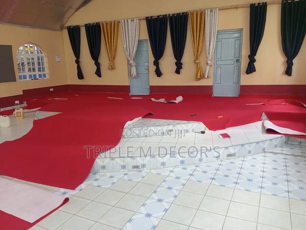 Soft Durable 4mm Delta Red Church Stage Carpet