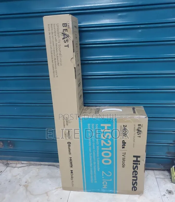 Hisense HS2100 480W 3.1CH Soundbar – Wireless Subwoofer