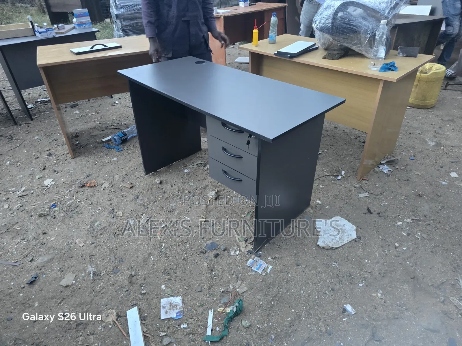 Rectangle GRAY Executive Desk
