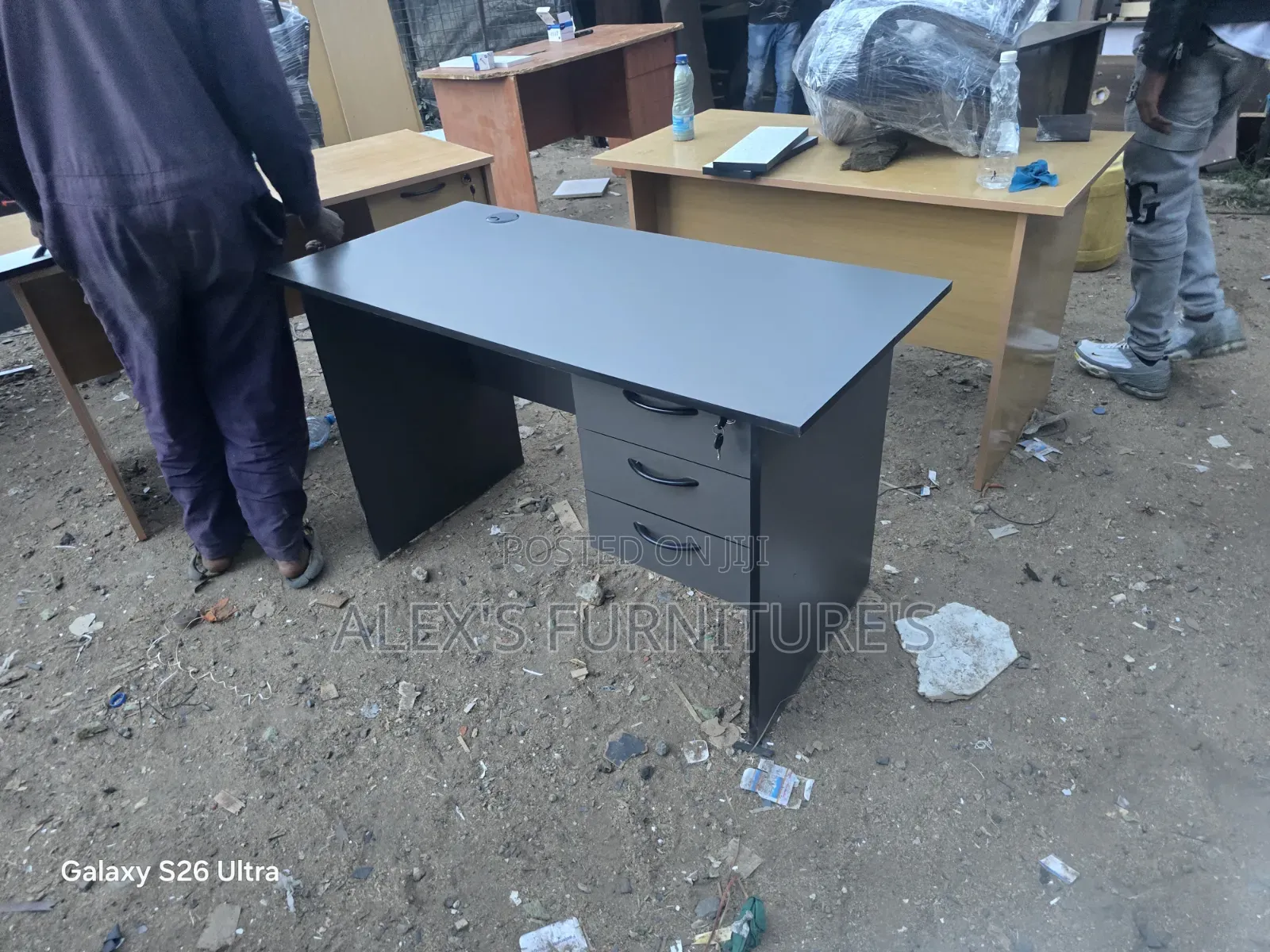 Rectangle GRAY Executive Desk