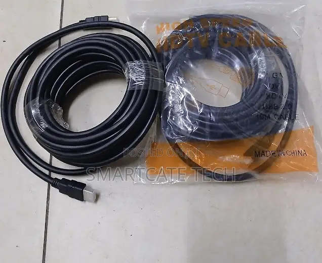 Long HDMI Cable 10m Black 1080p High-Speed Transmission