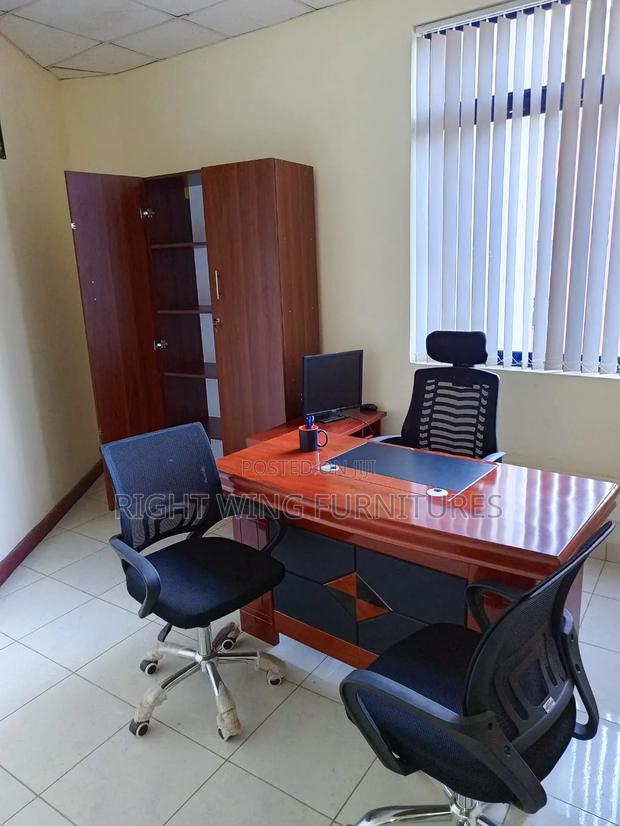 All in-One Executive Office Desk +Headrest Mesh Office Chair