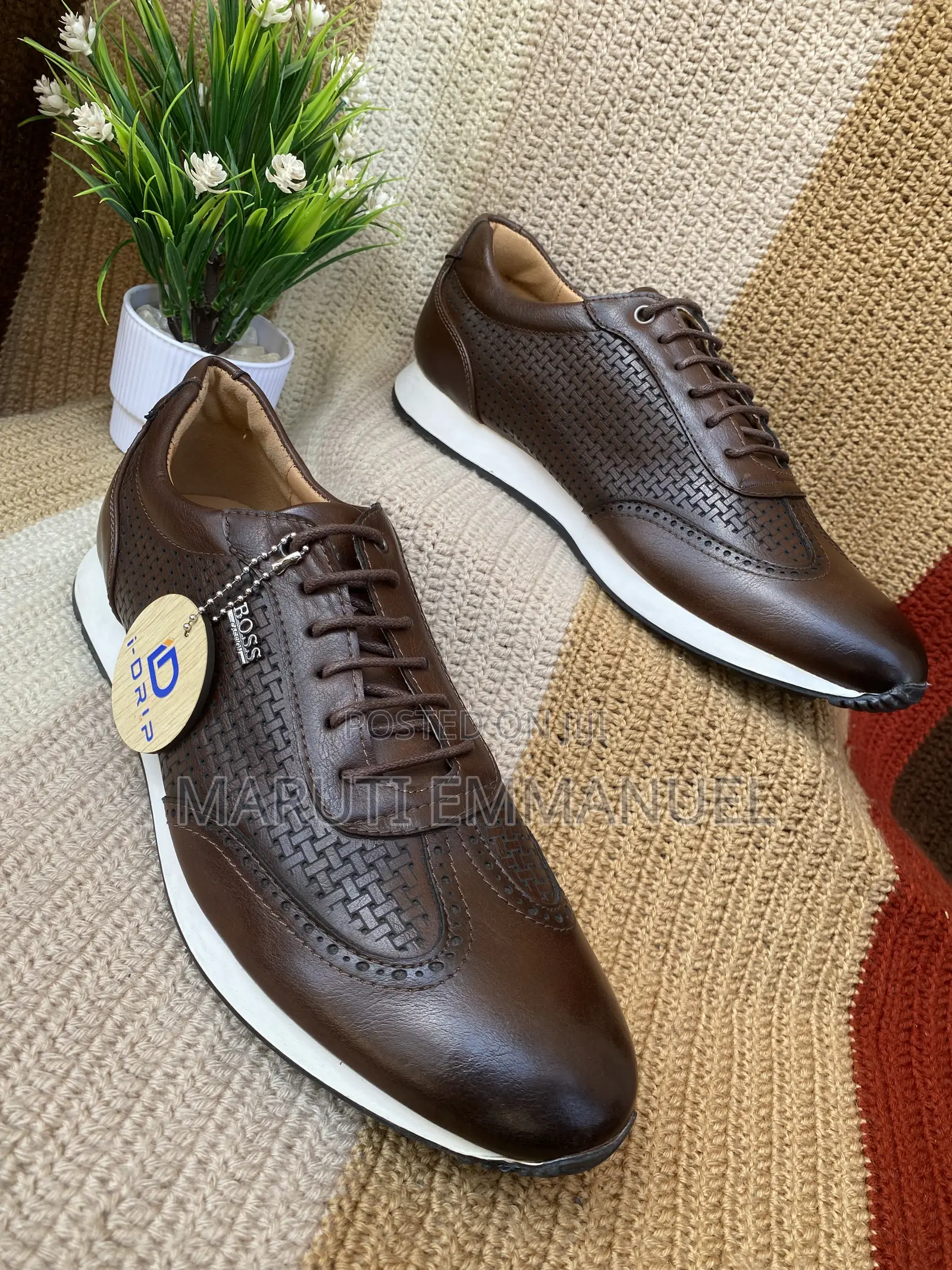 Brown BOSS Casual Leather Official Casual Wear