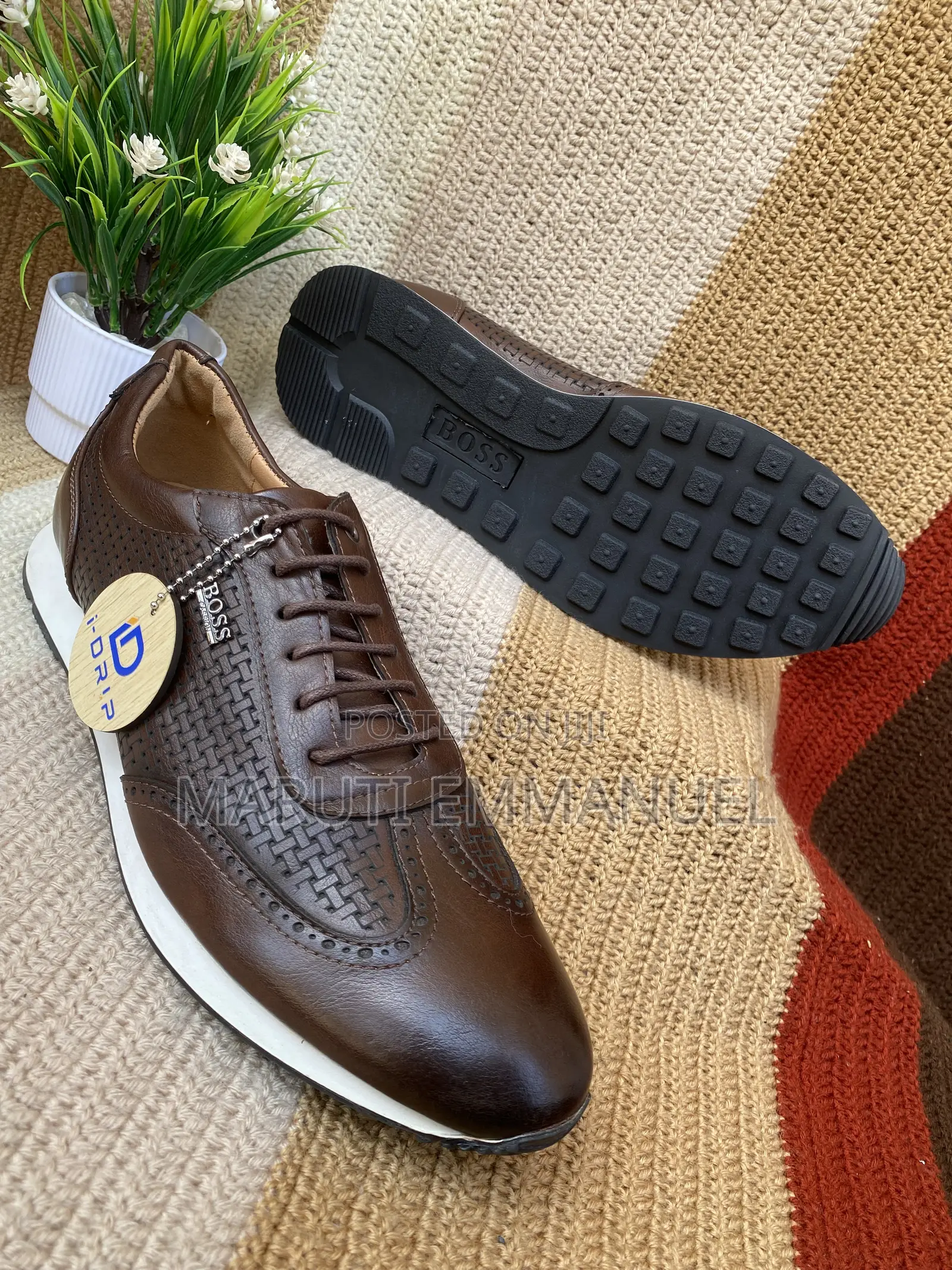 Brown BOSS Casual Leather Official Casual Wear