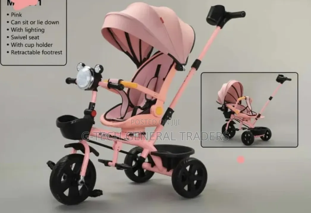 *Multi-Function Children's Tricycle Stroller With a Swivel Seat/Canopy