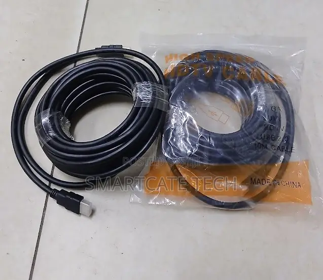 HDMI Cable 10m Black 1080p TV Monitor Audio Video