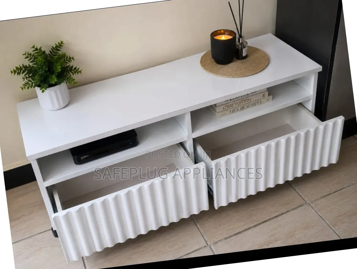 Imported Executive TV Stand With Shelves Cabinet