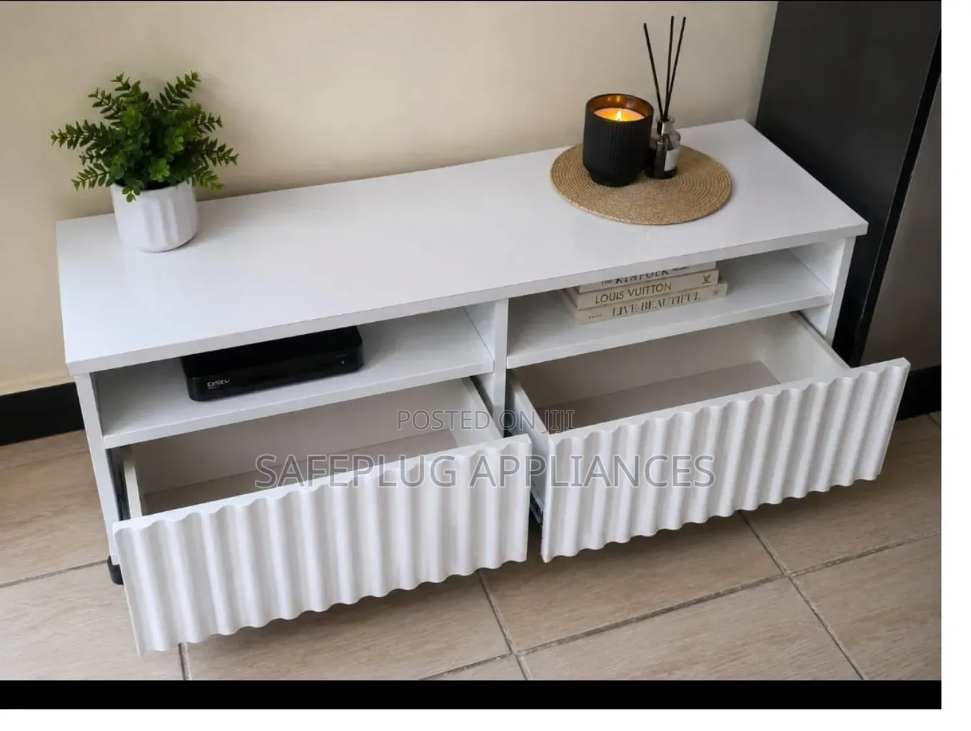 Imported Executive TV Stand With Shelves Cabinet