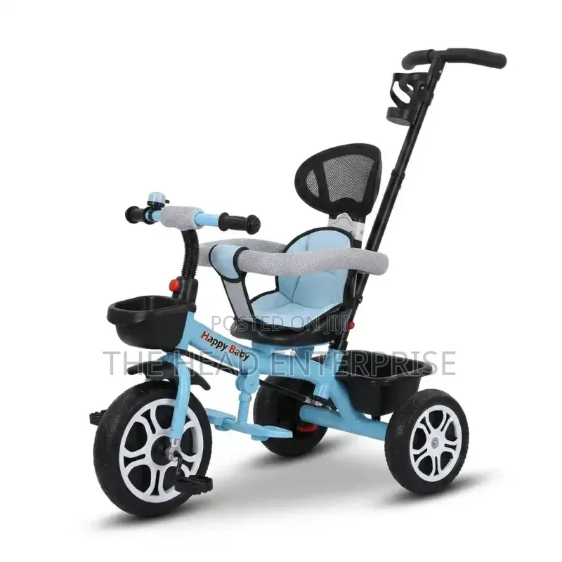 Tricycle for Kids With Protective Bar and Push Handle