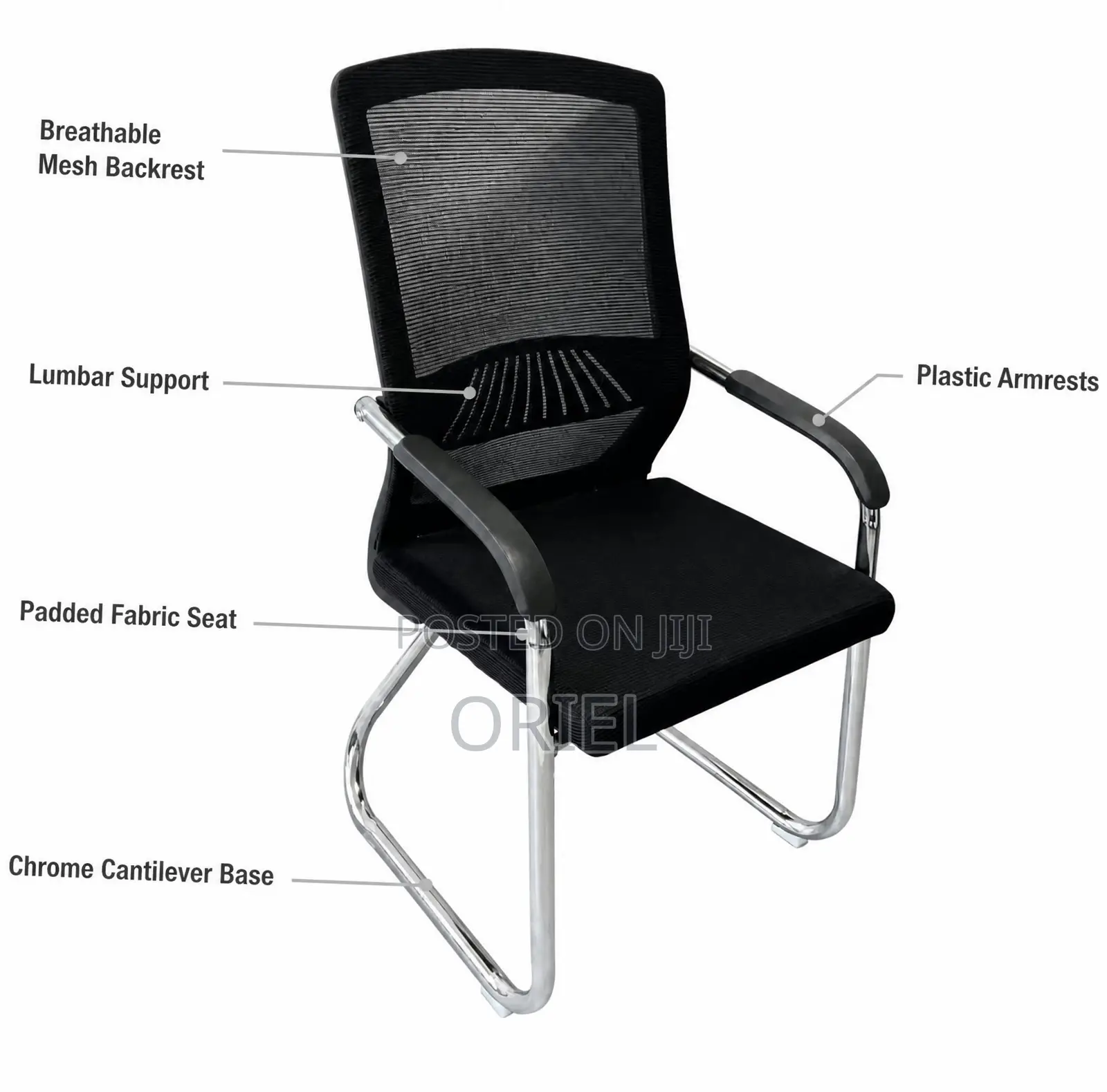 Visitor Mesh Waiting Chair : Ergonomic Visitor Waiting Seat