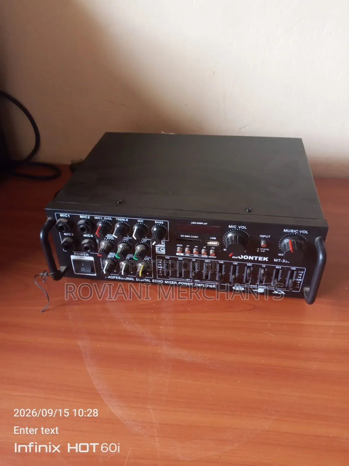 Mootek MT 339 Audio Stereo HIFI Bluetooth Power Amplifier