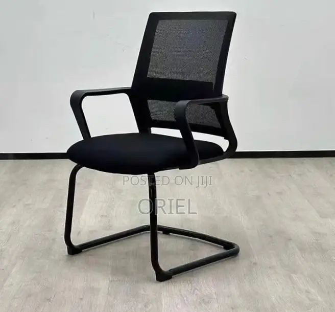 Sled Base Mesh Visitor Chair : Reception Mesh Guest Chair