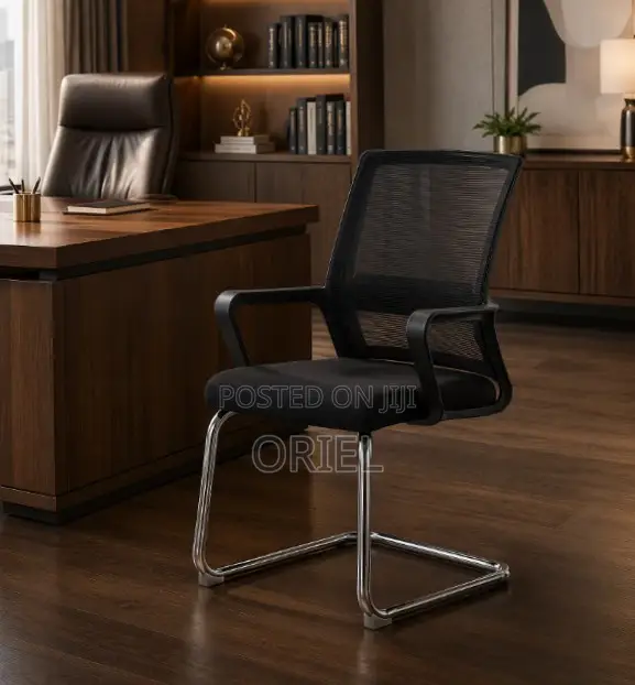 Sled Base Mesh Visitor Chair : Reception Mesh Guest Chair