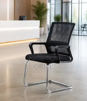 Sled Base Mesh Visitor Chair : Reception Mesh Guest Chair