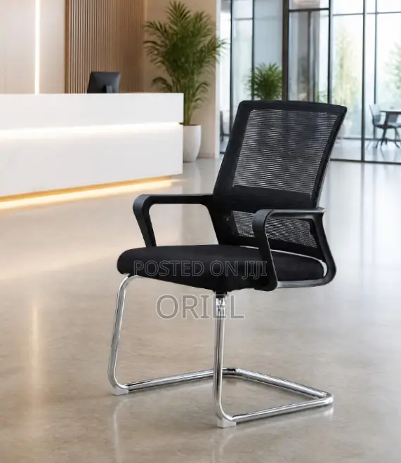 Sled Base Mesh Visitor Chair : Reception Mesh Guest Chair