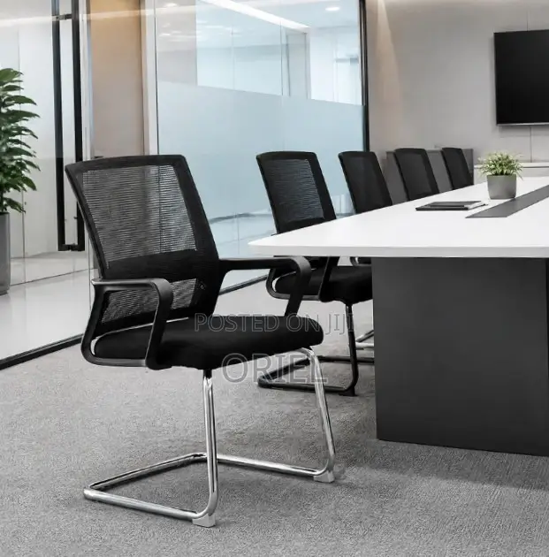 Sled Base Mesh Visitor Chair : Reception Mesh Guest Chair