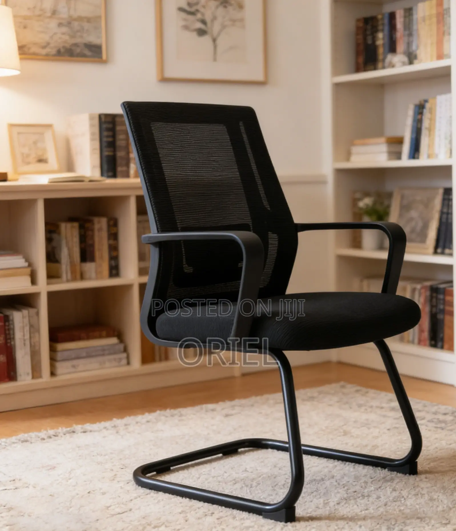Sled Base Mesh Visitor Chair : Reception Mesh Guest Chair