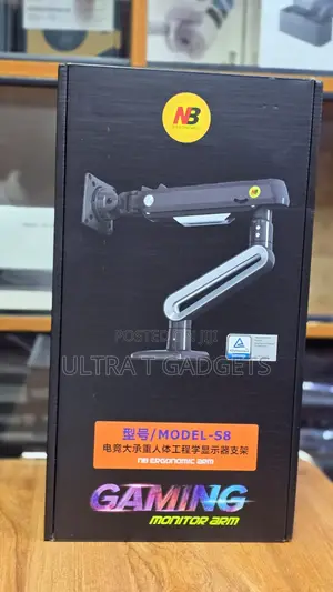 NB Link S8 Heavy Duty Gaming Monitor Arm | 27–50” | 18KG