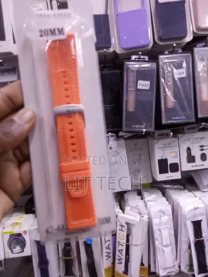20MM Woven Nylon + Silicone Watch Strap - Orange