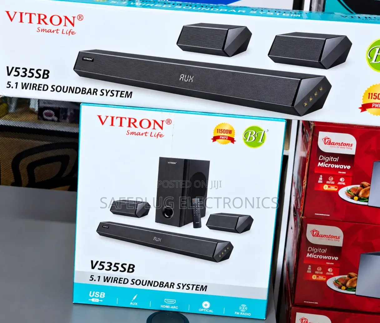 Vitron V535SB 5.1 Wired Soundbar With Subwoofer Speakers