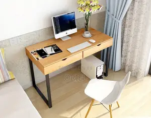 Study Desk With 2 Storage Drawers : Two-Drawer Study Desk