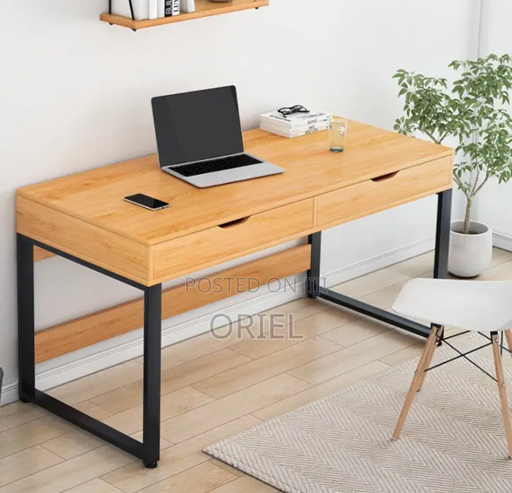 Study Desk With 2 Storage Drawers : Two-Drawer Study Desk