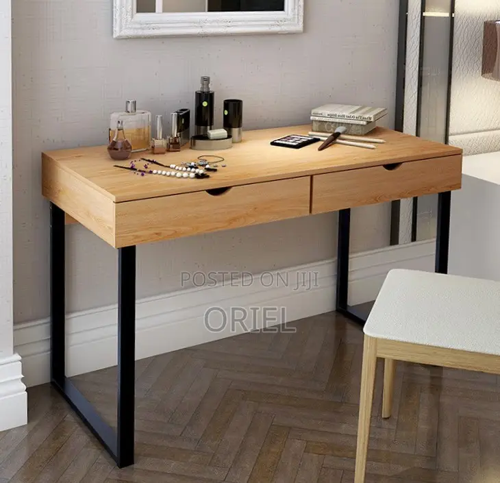 Study Desk With 2 Storage Drawers : Two-Drawer Study Desk