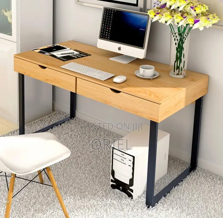 Study Desk With 2 Storage Drawers : Two-Drawer Study Desk