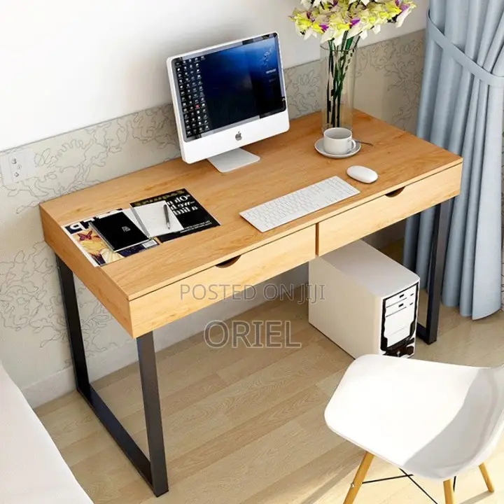 Study Desk With 2 Storage Drawers : Two-Drawer Study Desk