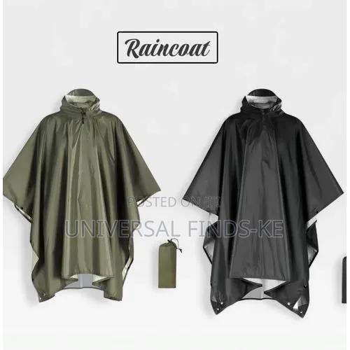 Rain Poncho Coat With Hood – Waterproof Outdoor Raincoat for Hiking