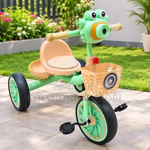 Kids 3-Wheel Tricycle With Front Basket