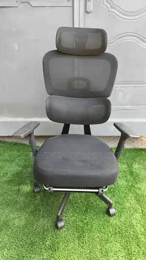 Legrest Executive Orthopedic Black Office Chair