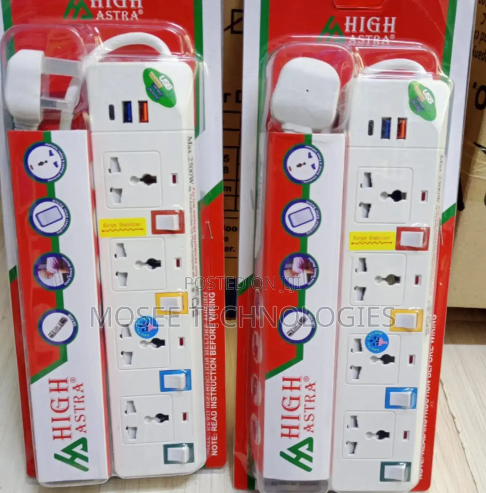 Heavy-Duty 4-Way Extension Socket With Power Cable