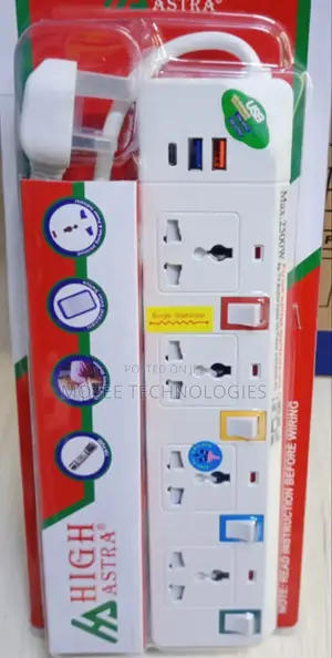 Heavy-Duty 4-Way Extension Socket With Power Cable