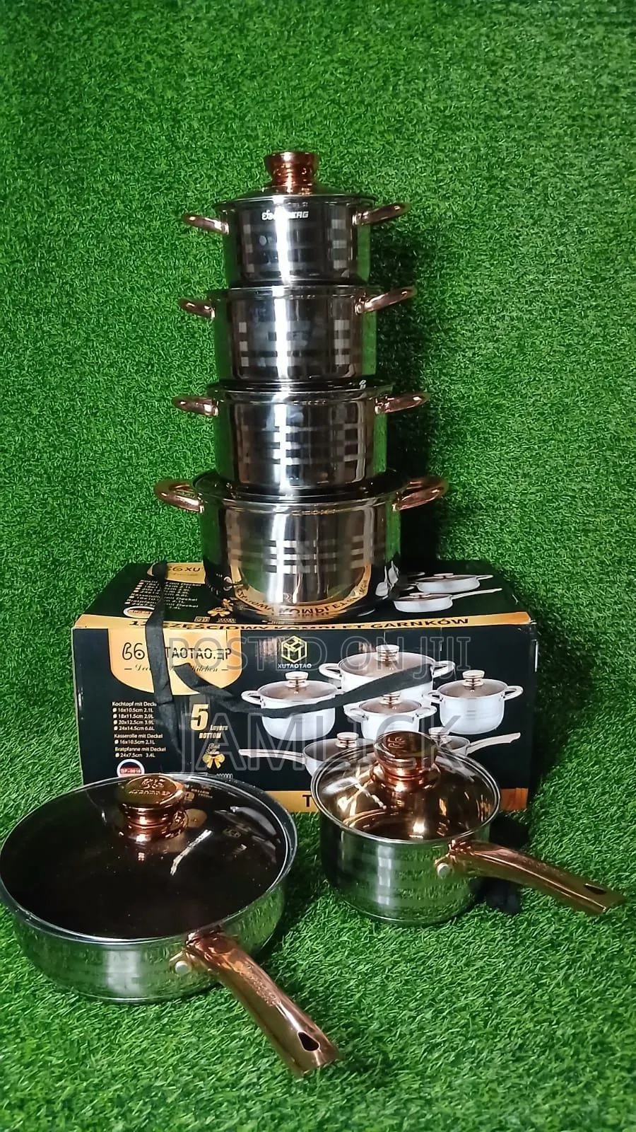 12pcs Stainless Steel Induction Cookware Set - Uk