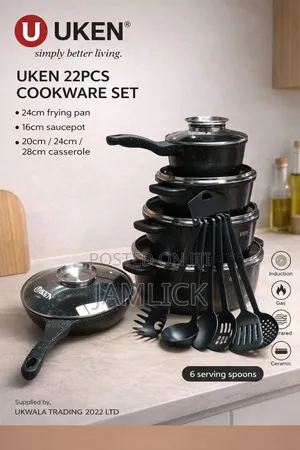 Heavy Duty Uken 22pc Cookware Set - Uk